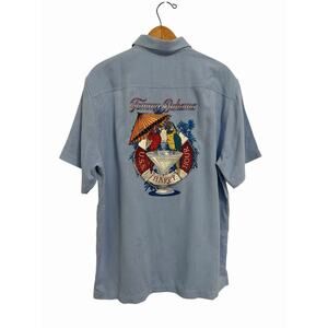 Nwt TOMMY BAHAMA Happy Hour Silk HAWAIIAN CAMP Shirt Medium Martini Beach